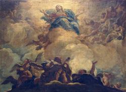 A Asunci�n. Lucca Giordano. s. XVIII. �leo sobre tea. Dep�sito do Prado.