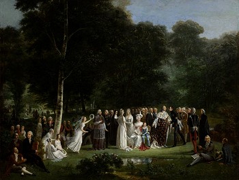 Lus XVI recibindo  duque d’Enghien