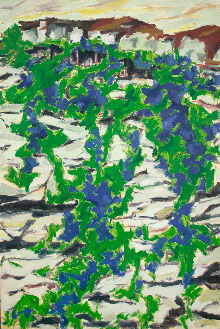 Nº inv. 2074: O Porto. José Carlos Morquecho Barral. 1989. Óleo sobre lenzo. 195 alt. x 130 cm anch.